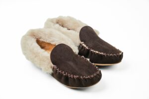 Mocassin avec collet de mouton
